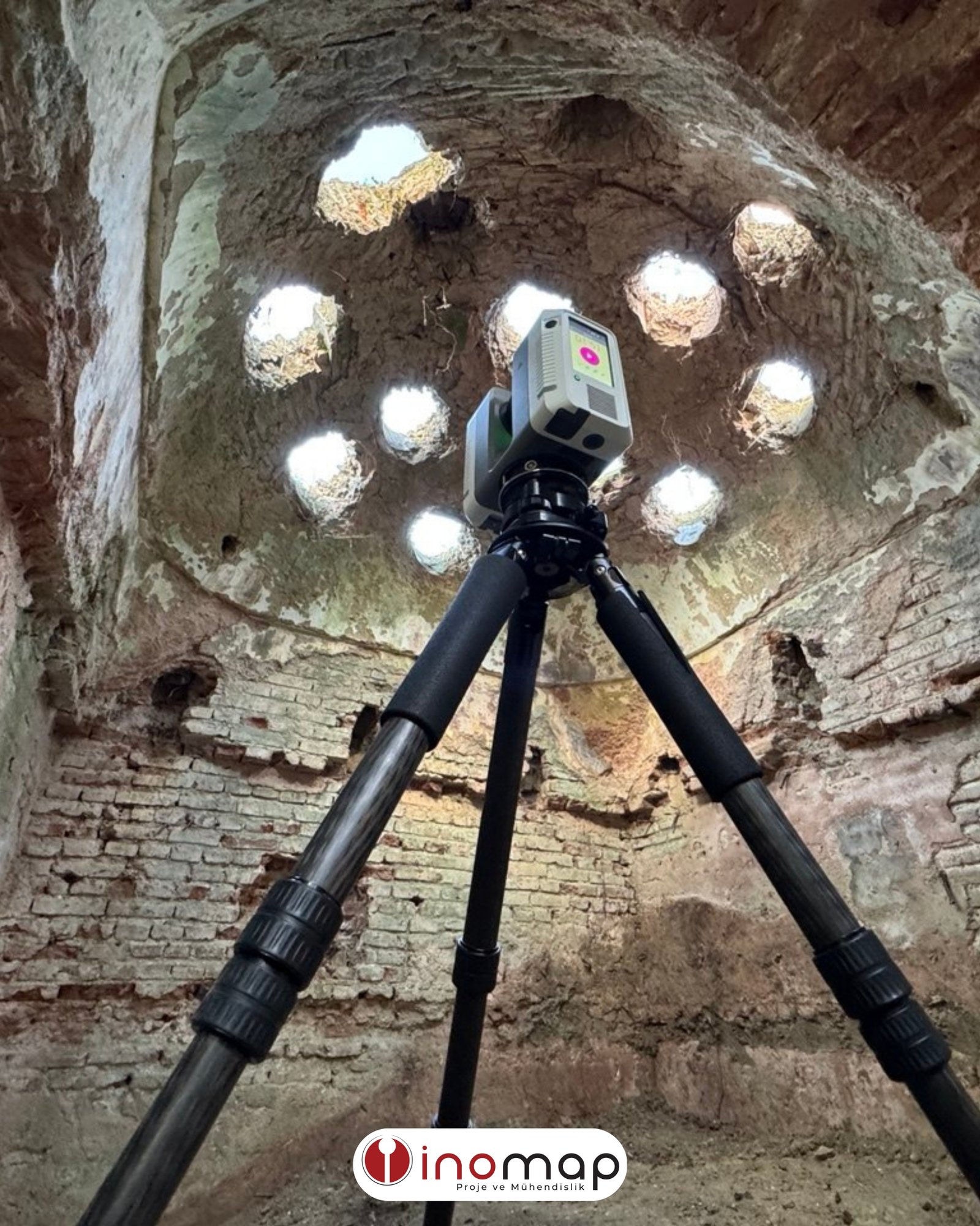 Bathonea Antik Kenti Hamam Yapısı 3D Lazer Tarama & Rölöve Ölçmeleri | İnomap